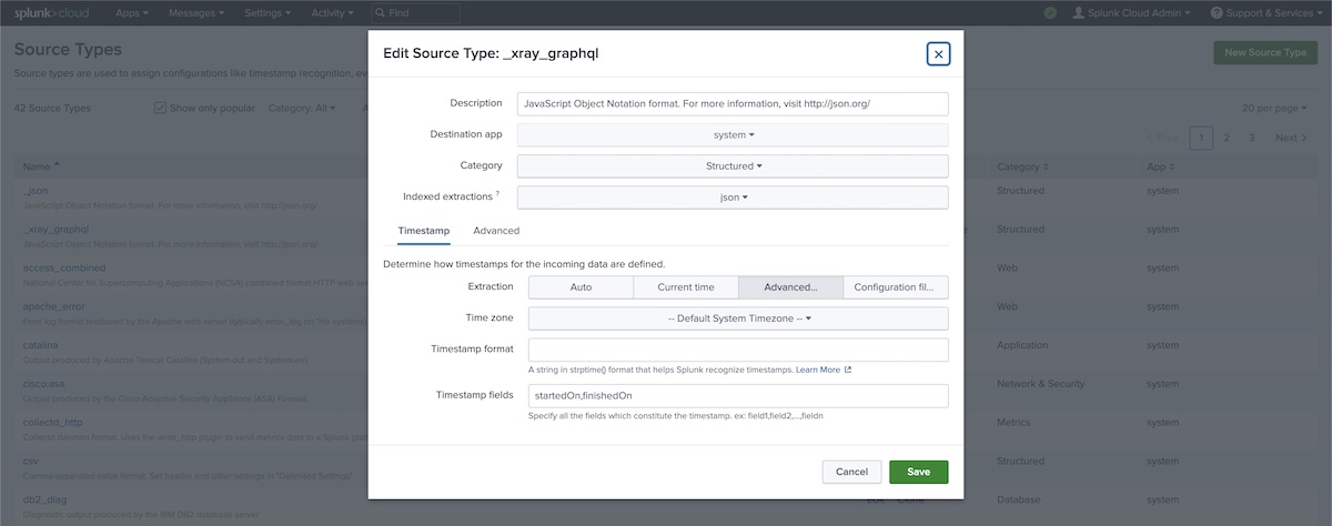 Create source type in Splunk